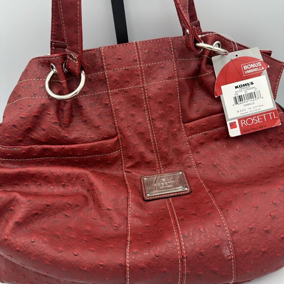 Rosetti Red Faux Leather Tote Bag - Picture 3 of 6
